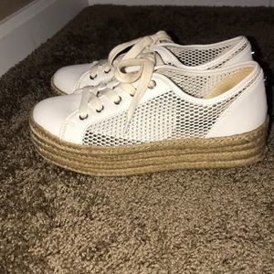 White perforated espadrilles